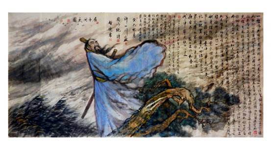 大型国画《屈原天问》创作随感—— 画家许一川于江西三清山 - qujinxing - 永远的黄河—中国矿业十年风云